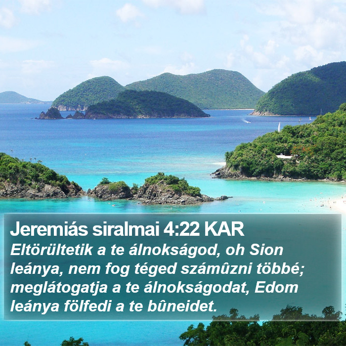 Jeremiás siralmai 4:22 KAR Bible Study