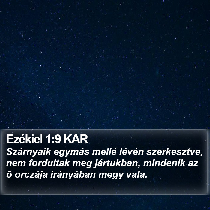 Ezékiel 1:9 KAR Bible Study