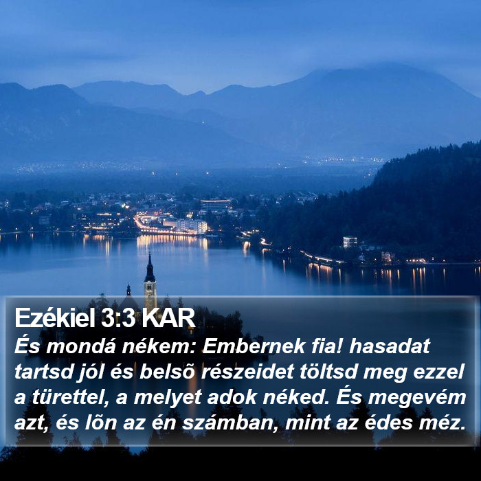 Ezékiel 3:3 KAR Bible Study