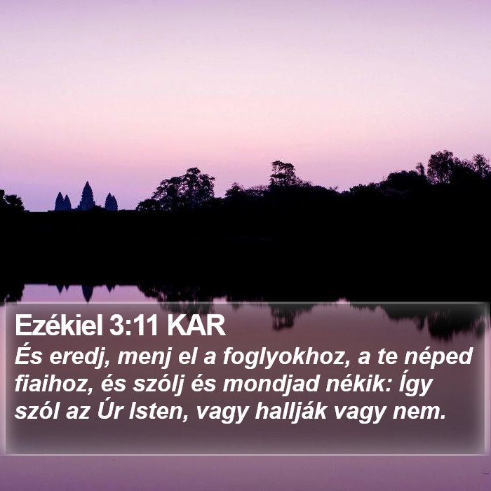 Ezékiel 3:11 KAR Bible Study