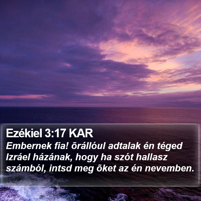 Ezékiel 3:17 KAR Bible Study