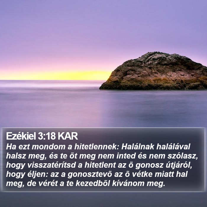 Ezékiel 3:18 KAR Bible Study