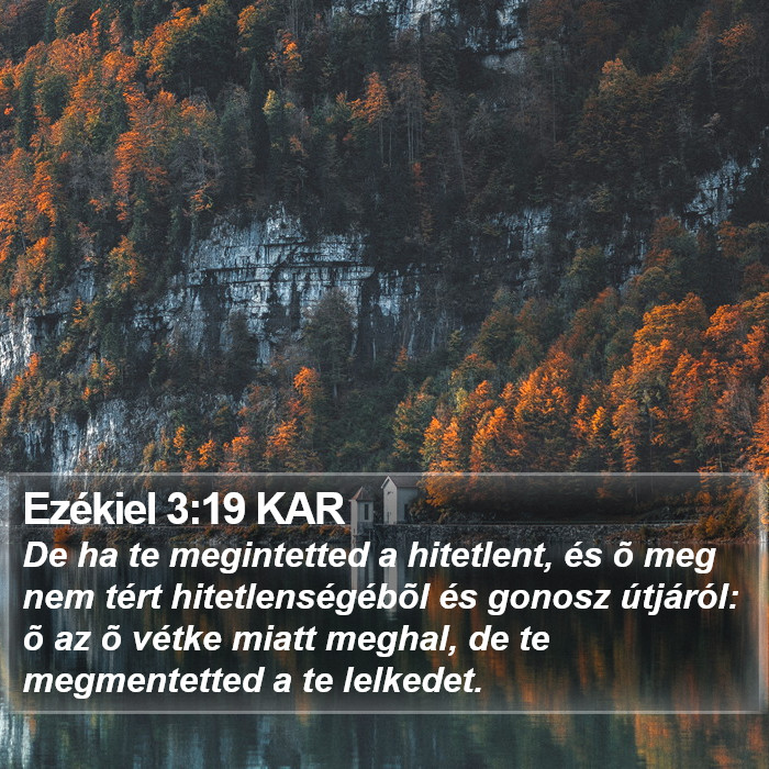 Ezékiel 3:19 KAR Bible Study