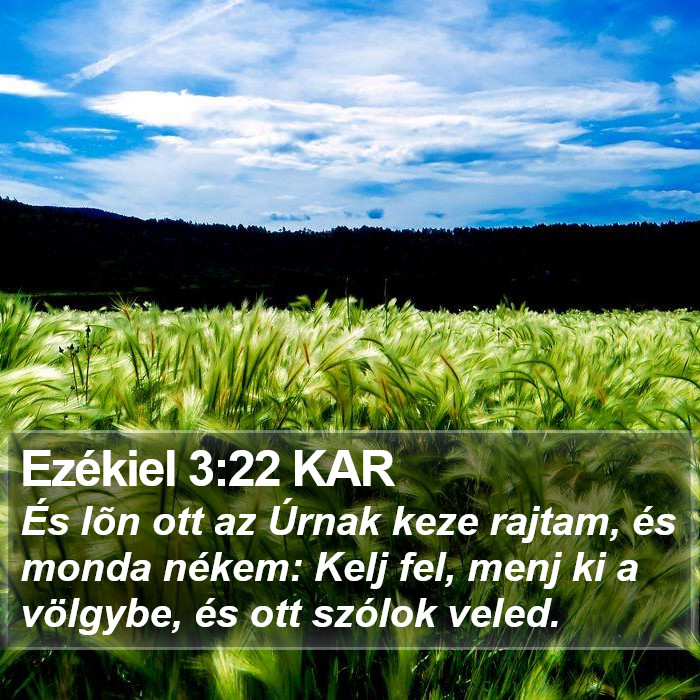 Ezékiel 3:22 KAR Bible Study