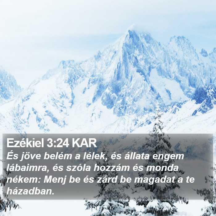 Ezékiel 3:24 KAR Bible Study