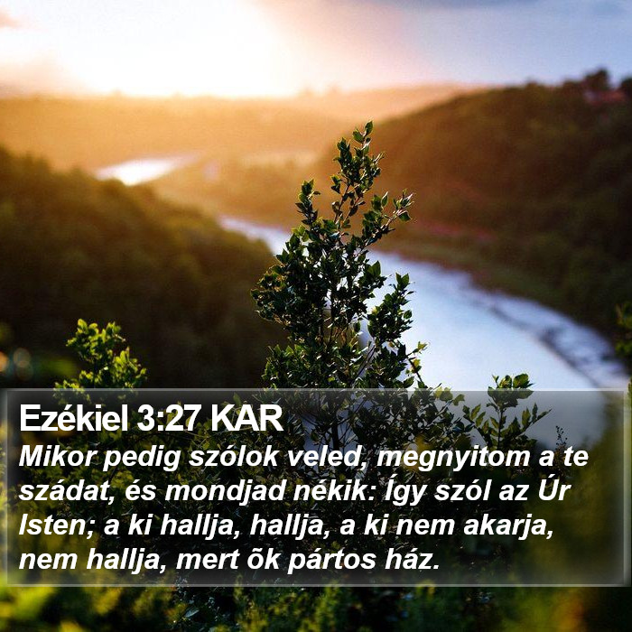 Ezékiel 3:27 KAR Bible Study