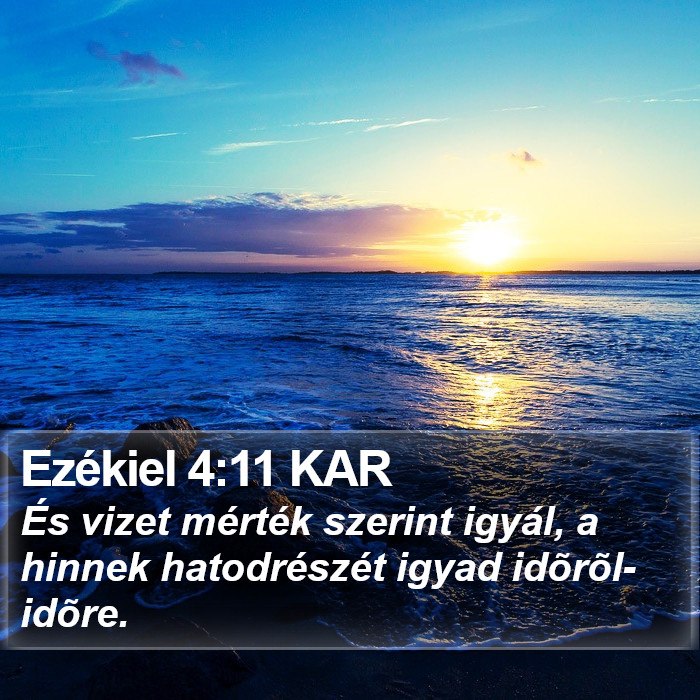 Ezékiel 4:11 KAR Bible Study