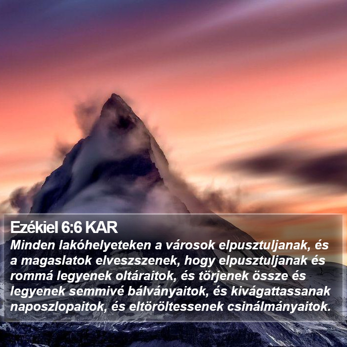 Ezékiel 6:6 KAR Bible Study