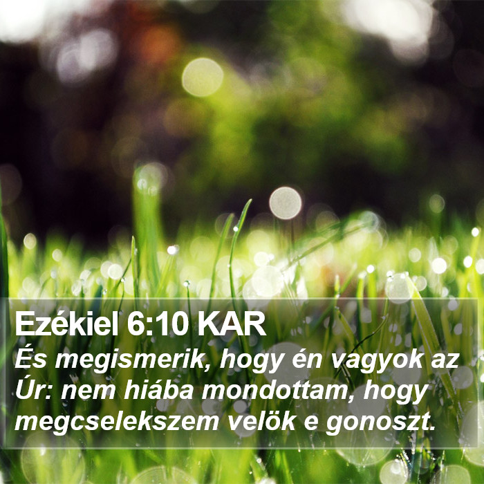 Ezékiel 6:10 KAR Bible Study