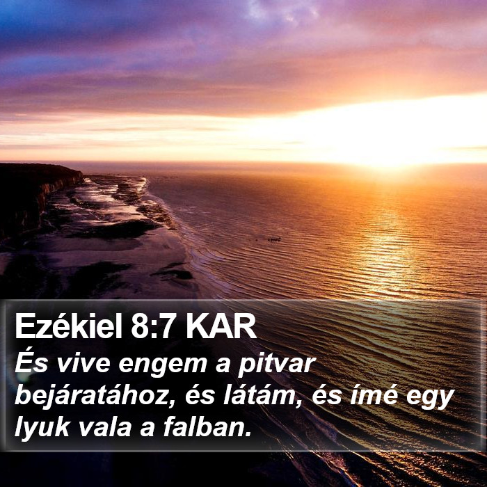 Ezékiel 8:7 KAR Bible Study