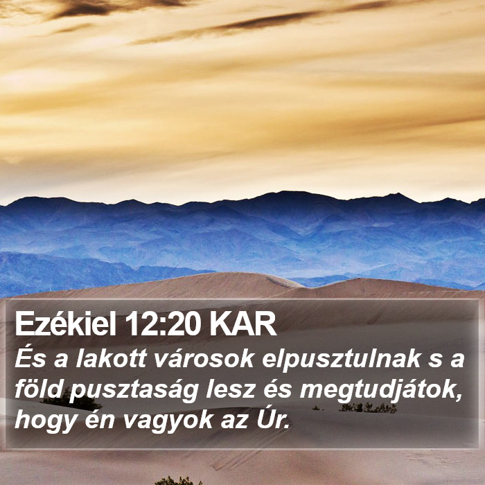 Ezékiel 12:20 KAR Bible Study