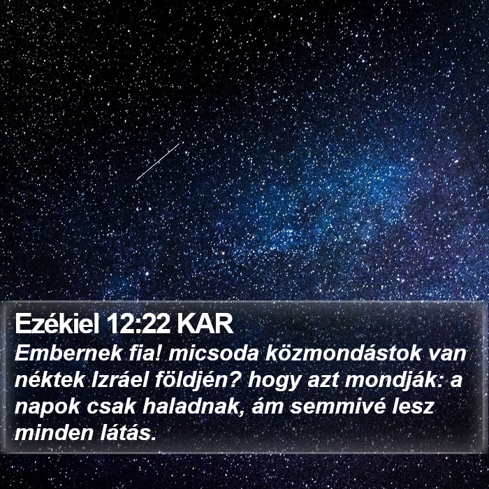 Ezékiel 12:22 KAR Bible Study