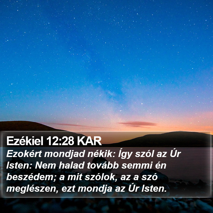 Ezékiel 12:28 KAR Bible Study