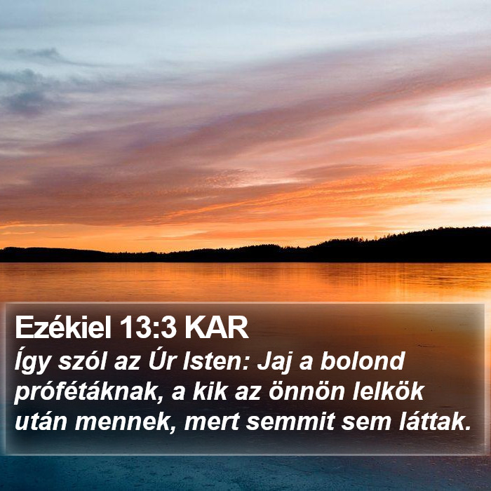 Ezékiel 13:3 KAR Bible Study