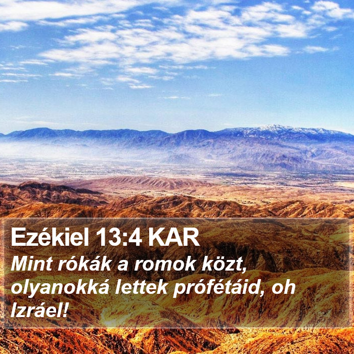 Ezékiel 13:4 KAR Bible Study