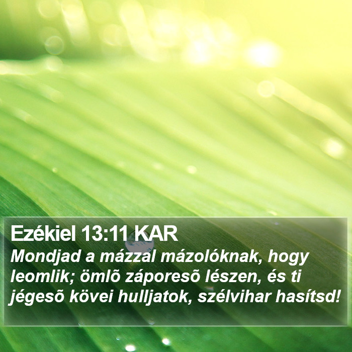 Ezékiel 13:11 KAR Bible Study