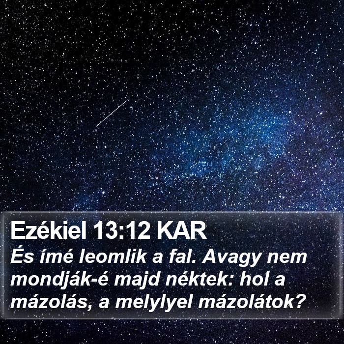 Ezékiel 13:12 KAR Bible Study