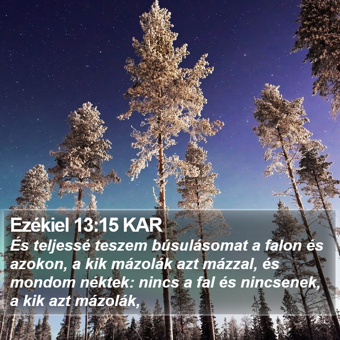 Ezékiel 13:15 KAR Bible Study