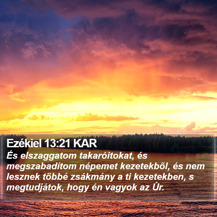 Ezékiel 13:21 KAR Bible Study