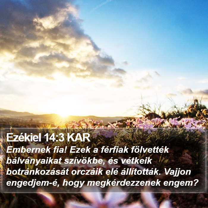 Ezékiel 14:3 KAR Bible Study