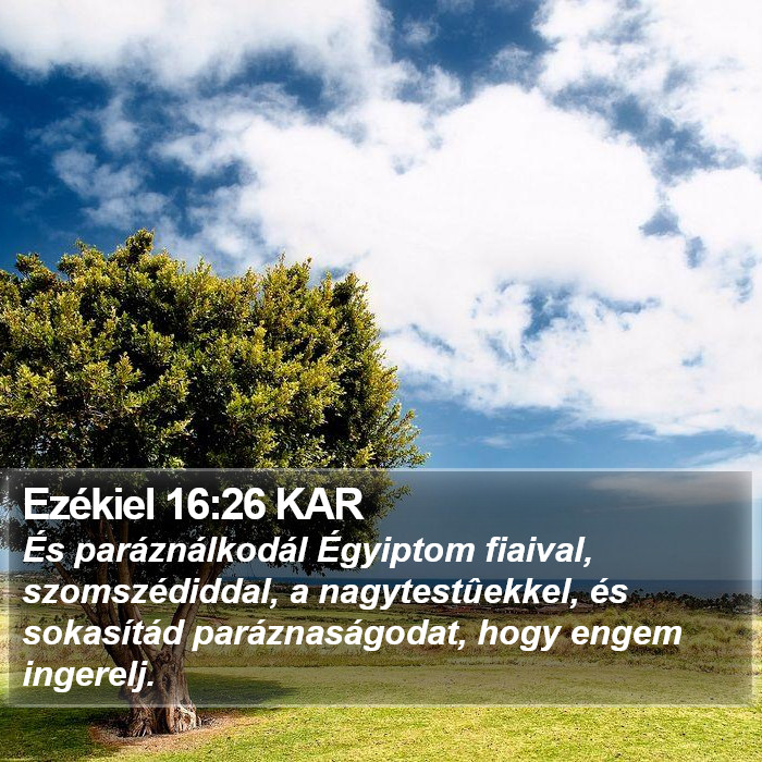Ezékiel 16:26 KAR Bible Study