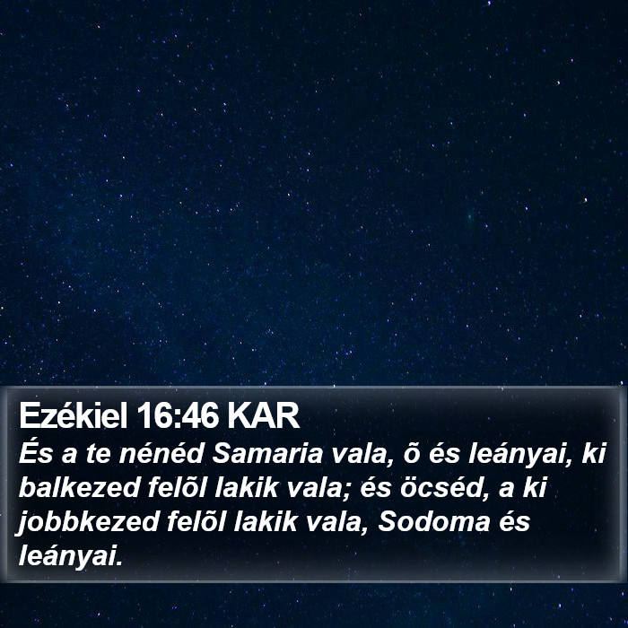 Ezékiel 16:46 KAR Bible Study