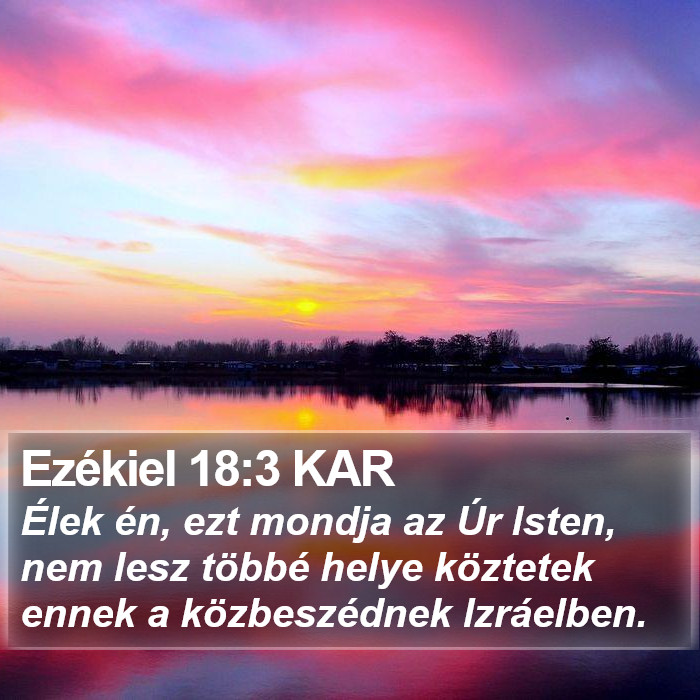 Ezékiel 18:3 KAR Bible Study