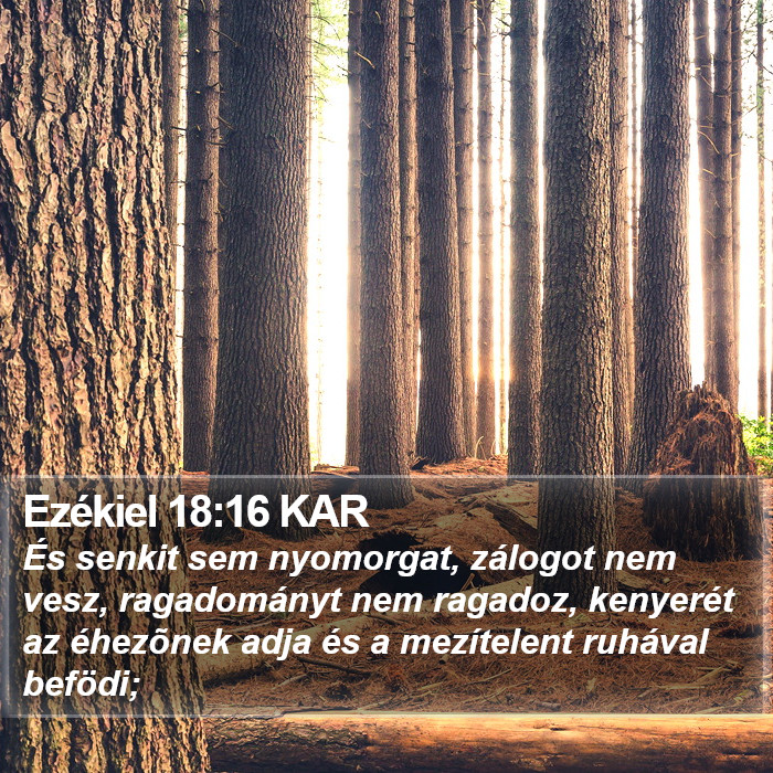 Ezékiel 18:16 KAR Bible Study