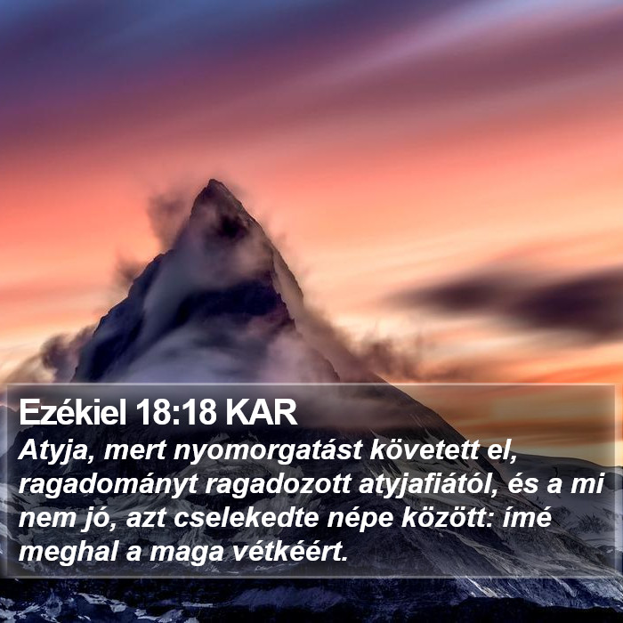 Ezékiel 18:18 KAR Bible Study