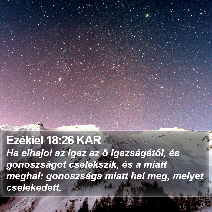 Ezékiel 18:26 KAR Bible Study