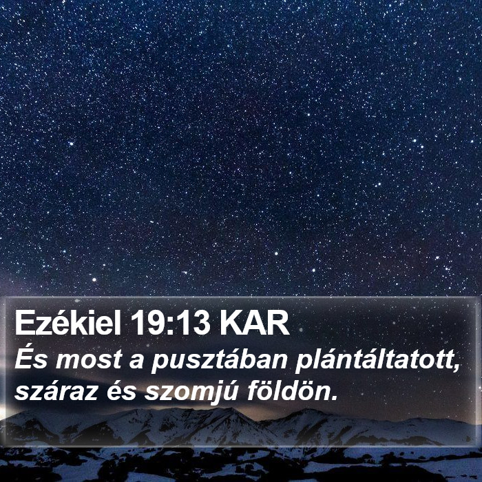 Ezékiel 19:13 KAR Bible Study