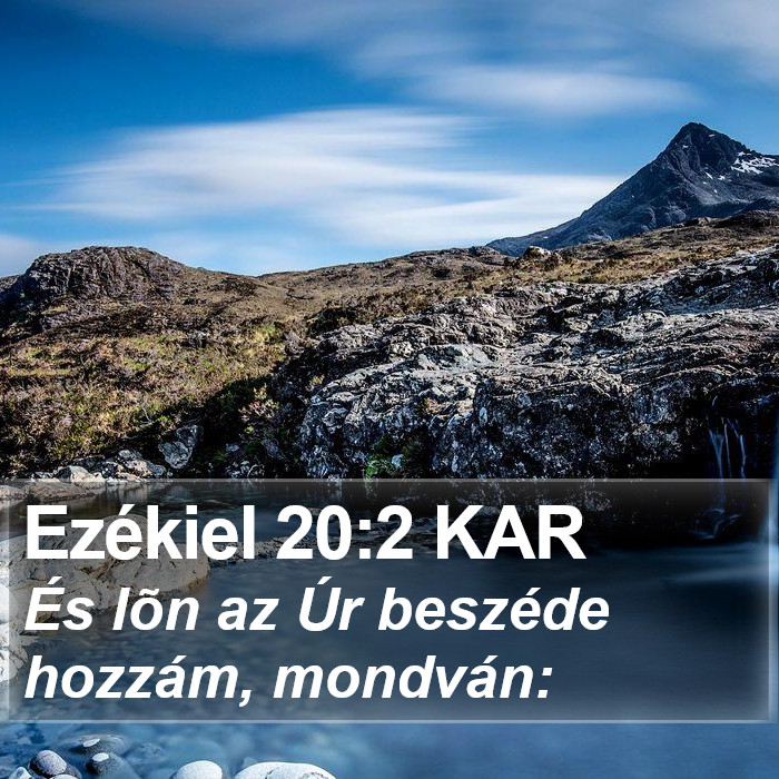 Ezékiel 20:2 KAR Bible Study