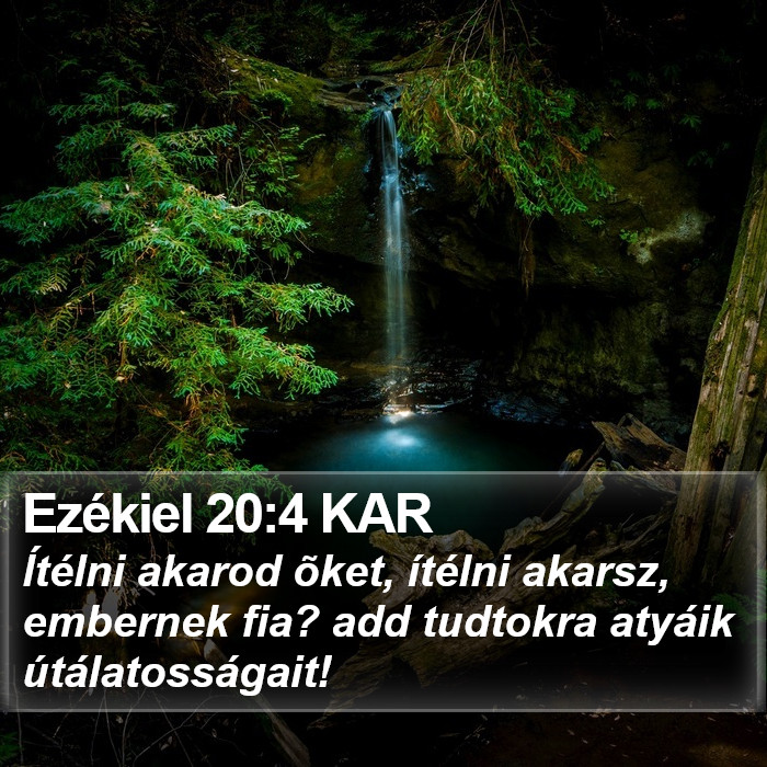 Ezékiel 20:4 KAR Bible Study