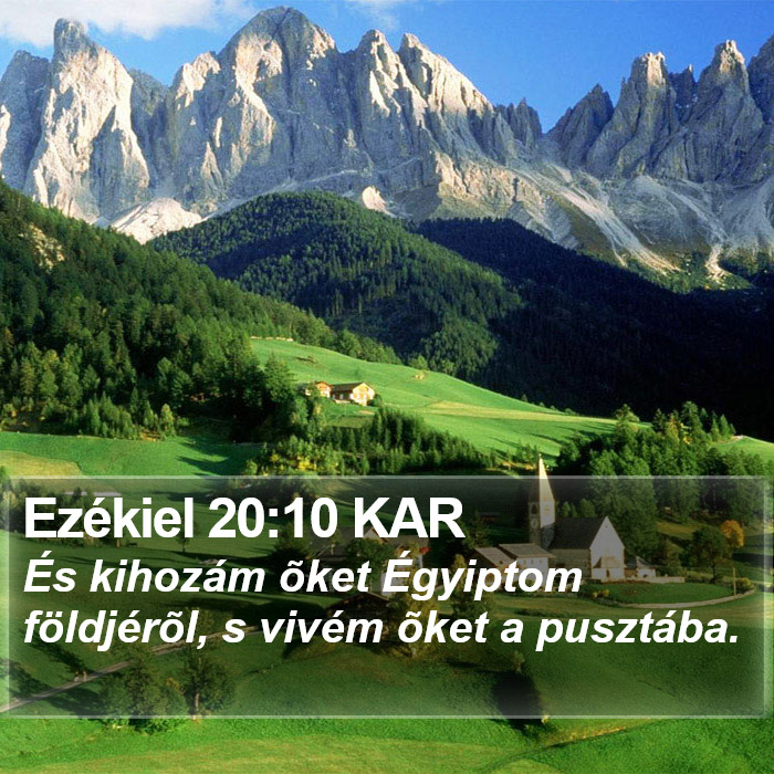 Ezékiel 20:10 KAR Bible Study