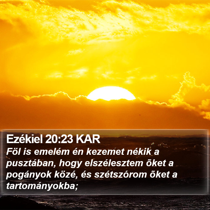 Ezékiel 20:23 KAR Bible Study