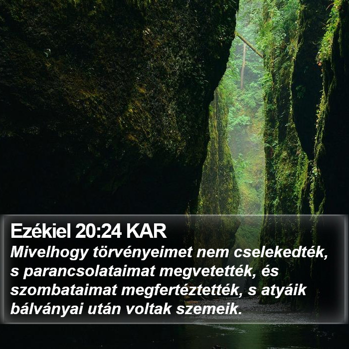 Ezékiel 20:24 KAR Bible Study