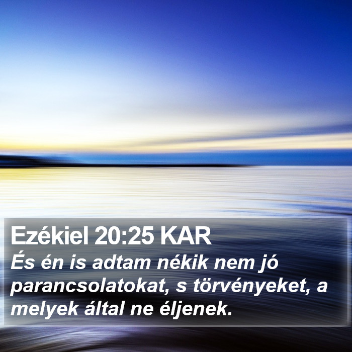 Ezékiel 20:25 KAR Bible Study