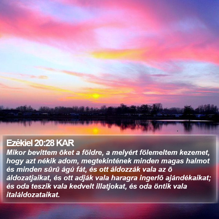 Ezékiel 20:28 KAR Bible Study