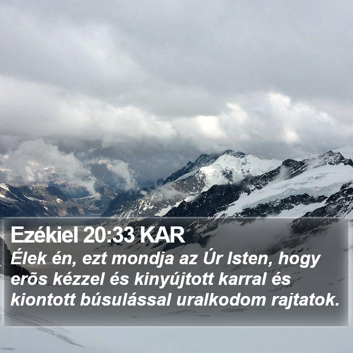 Ezékiel 20:33 KAR Bible Study