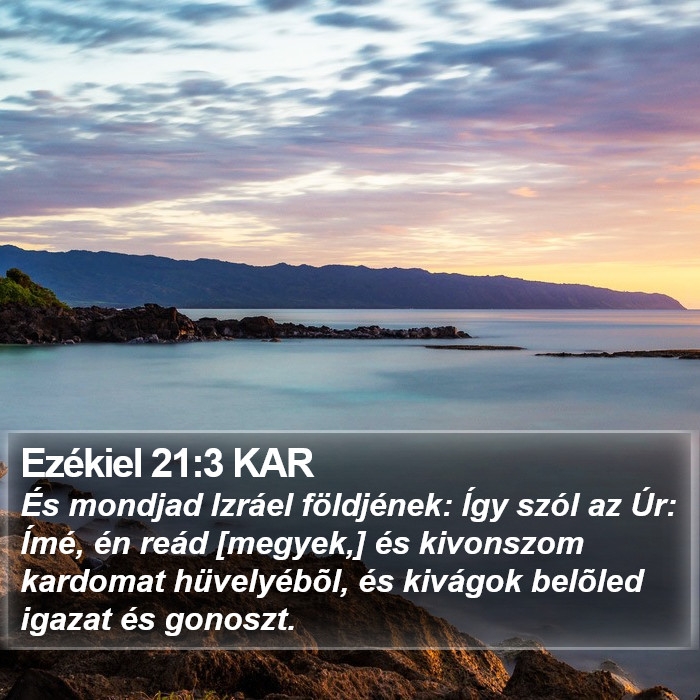 Ezékiel 21:3 KAR Bible Study