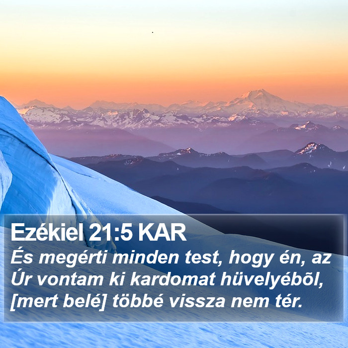 Ezékiel 21:5 KAR Bible Study