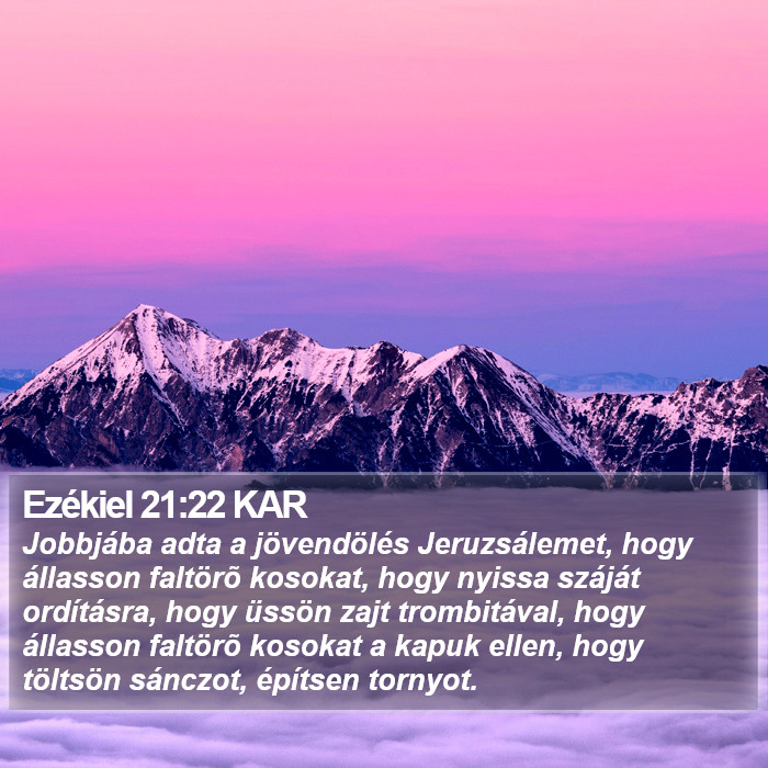 Ezékiel 21:22 KAR Bible Study