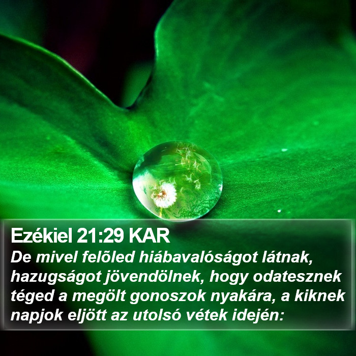 Ezékiel 21:29 KAR Bible Study