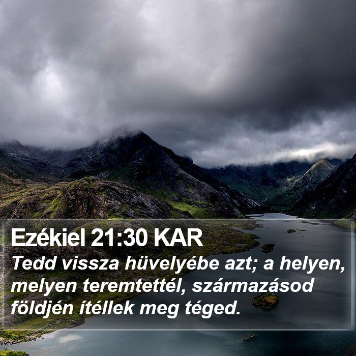 Ezékiel 21:30 KAR Bible Study