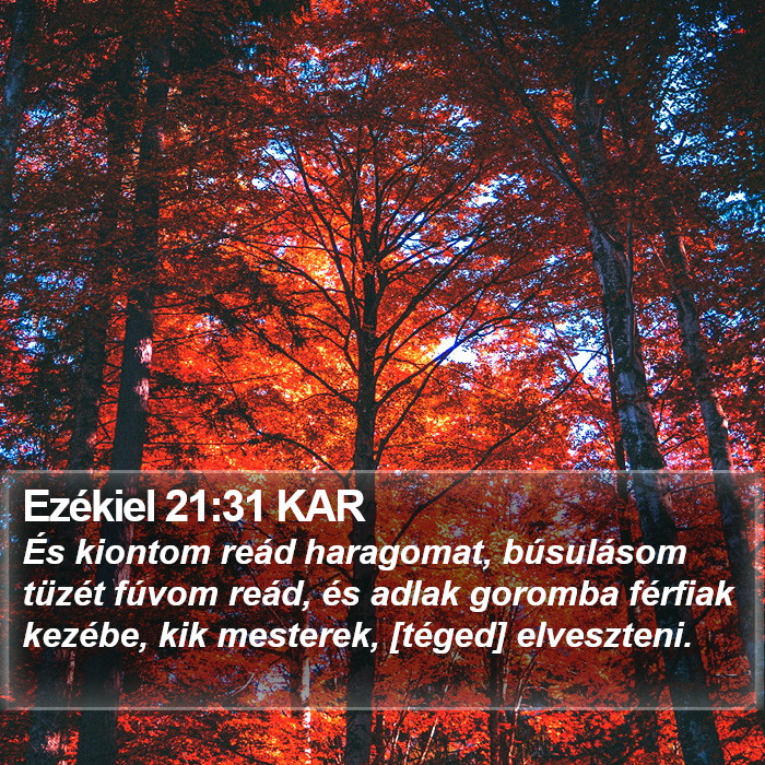 Ezékiel 21:31 KAR Bible Study