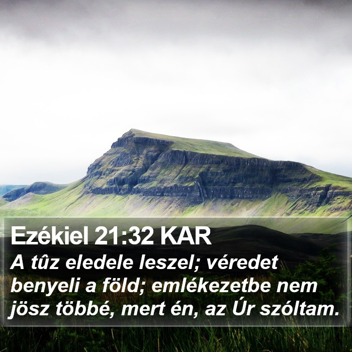 Ezékiel 21:32 KAR Bible Study