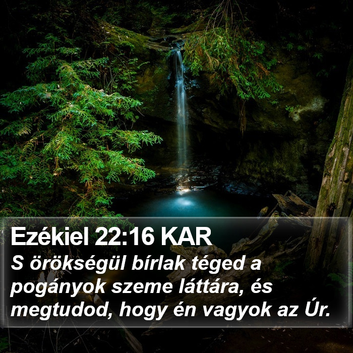 Ezékiel 22:16 KAR Bible Study