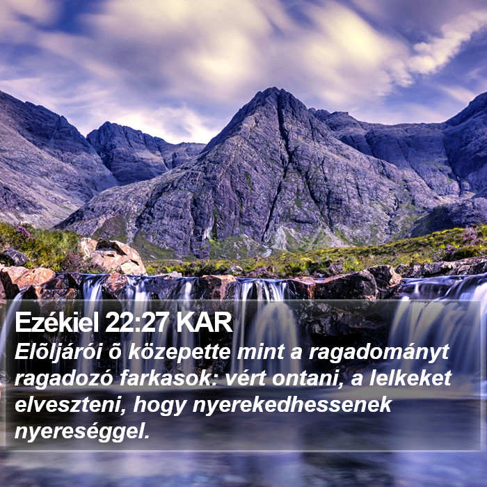 Ezékiel 22:27 KAR Bible Study