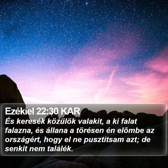 Ezékiel 22:30 KAR Bible Study