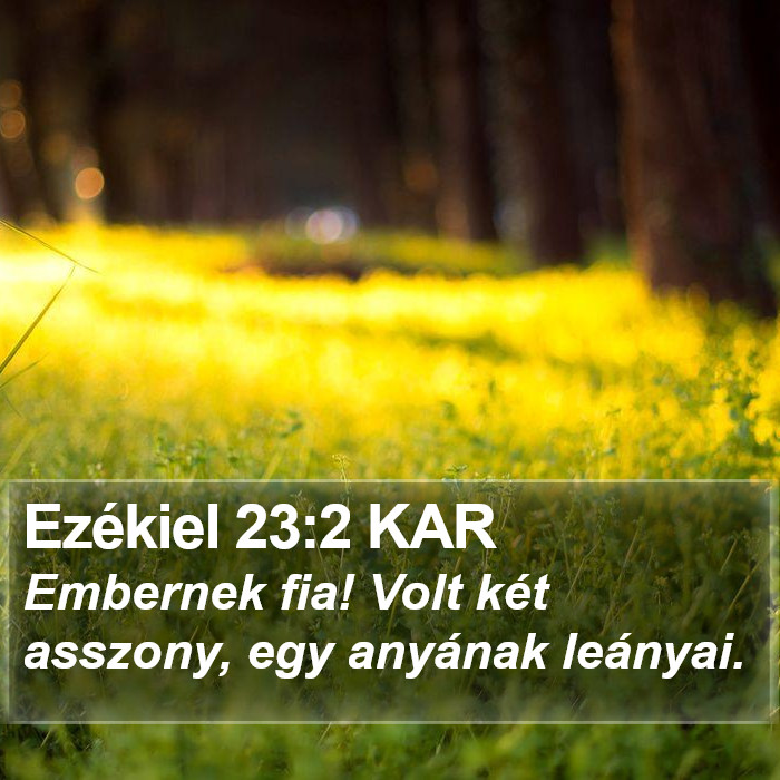 Ezékiel 23:2 KAR Bible Study